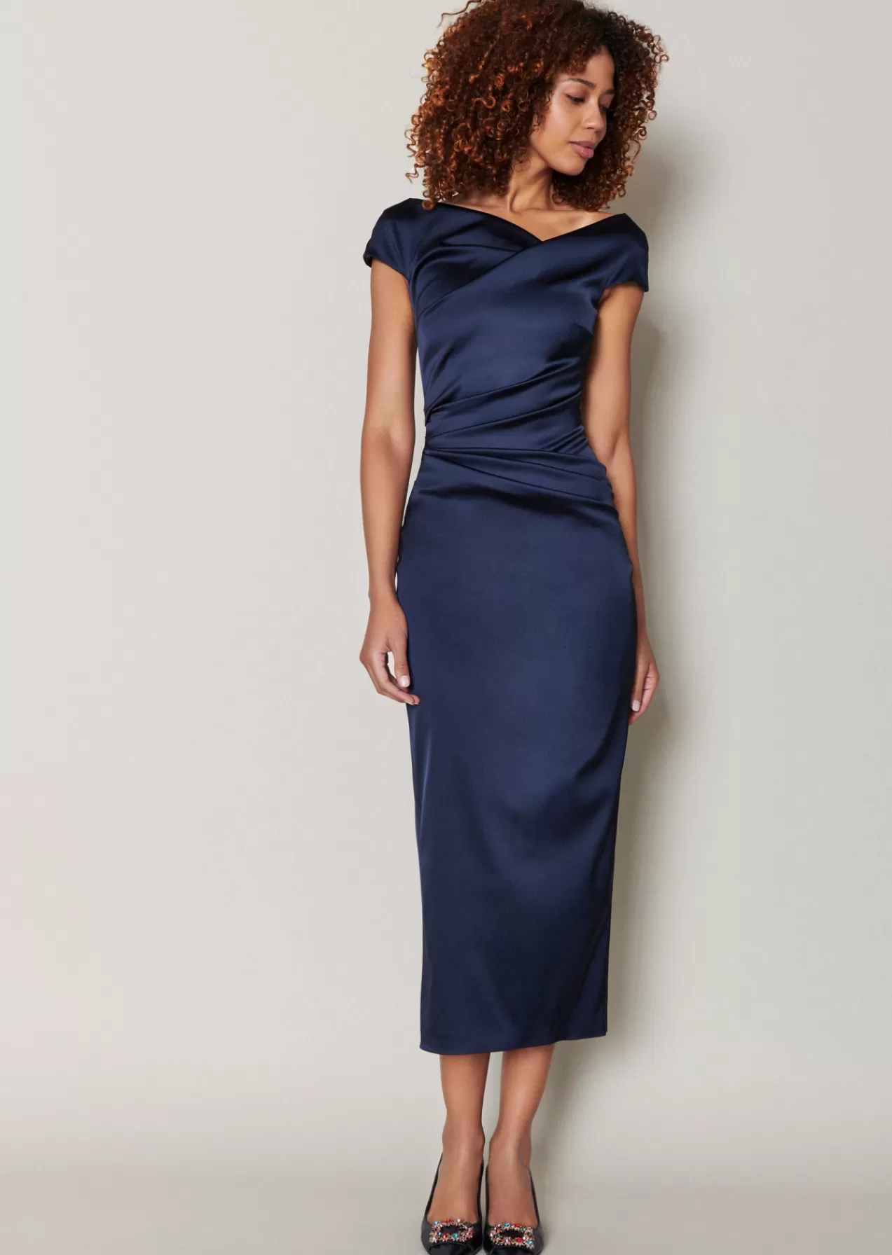 New Talbot Runhof Midi Dress Roya1